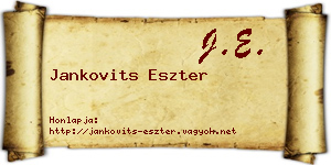 Jankovits Eszter névjegykártya